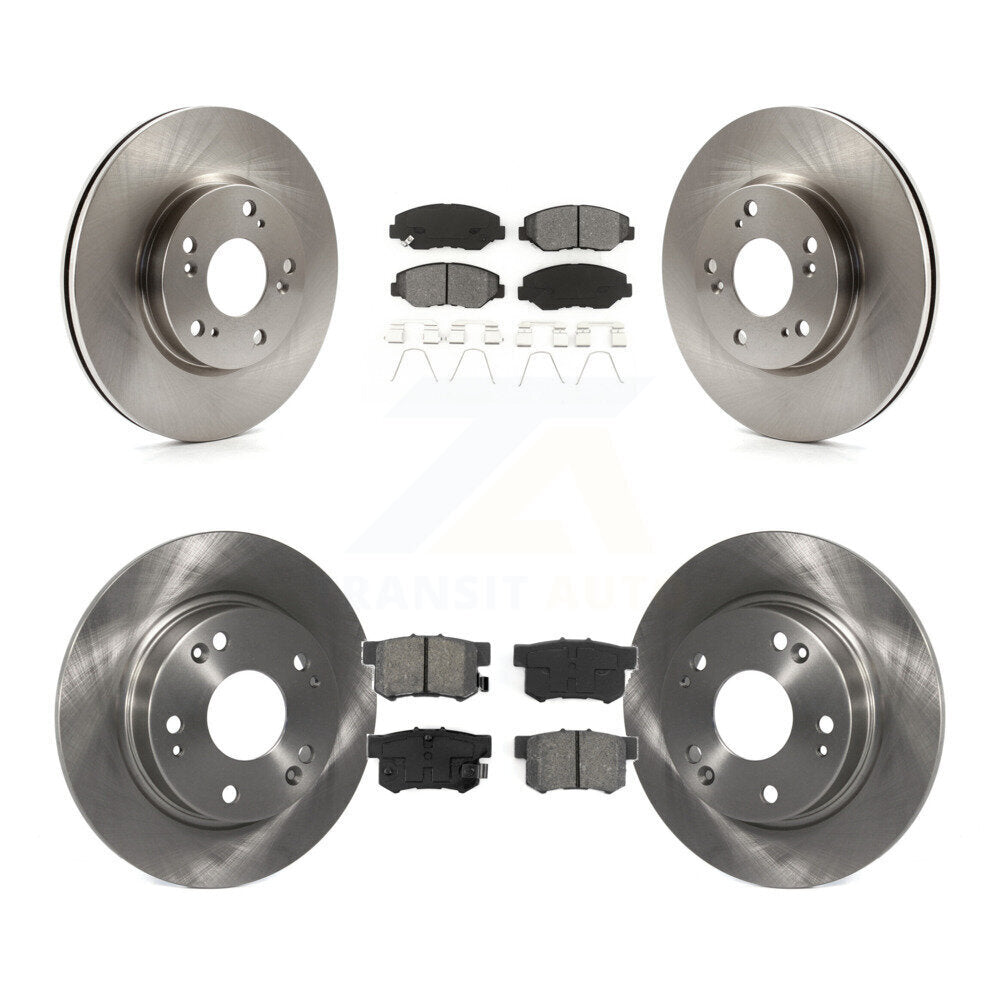 Disc Brake Rotors And Semi-Metallic Pads Front Rear Kit For 2013 Acura ILX 2.0L
