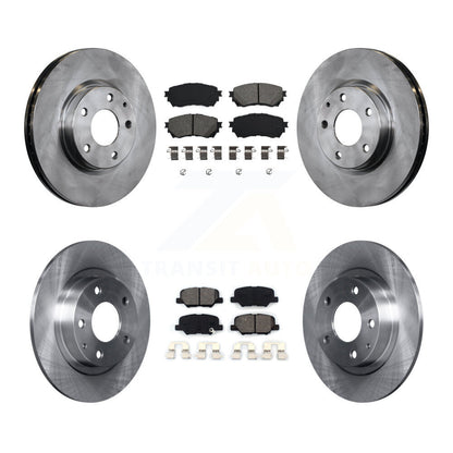 Disc Brake Rotors And Semi-Metallic Pads Front Rear Kit For Mazda 6