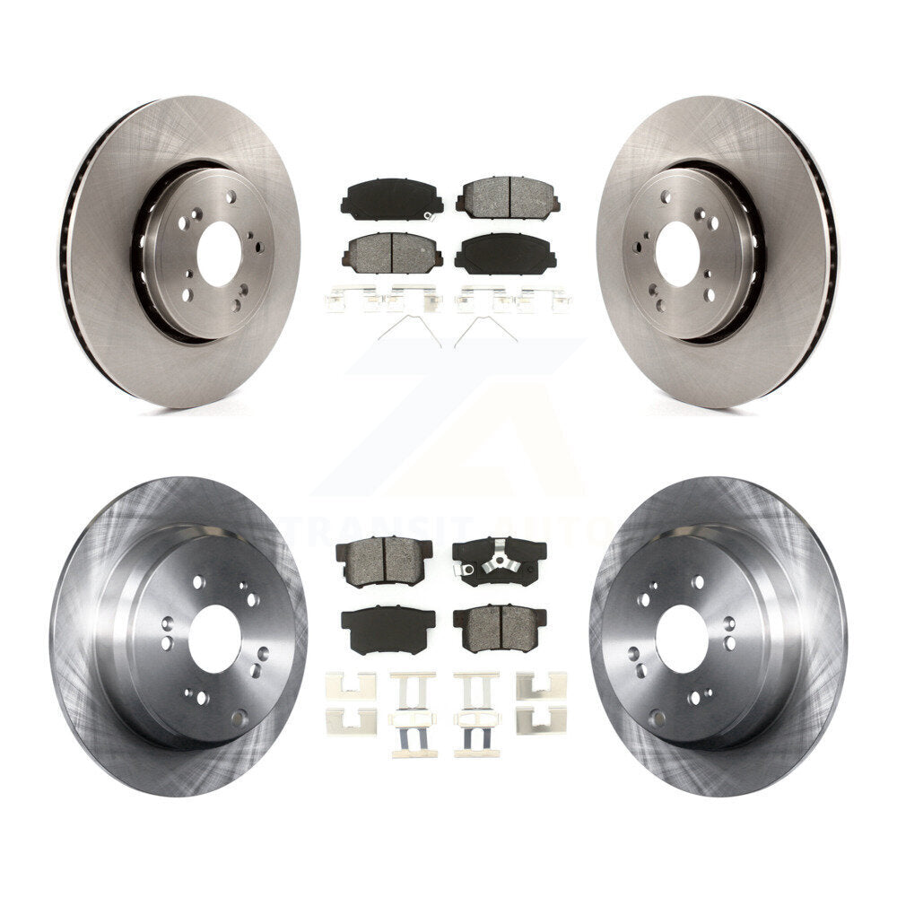 Disc Brake Rotors And Semi-Metallic Pads Front Rear Kit For 2013-2018 Acura RDX