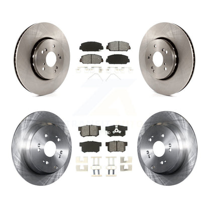 Disc Brake Rotors And Semi-Metallic Pads Front Rear Kit For 2013-2018 Acura RDX