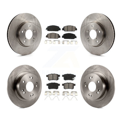 Disc Brake Rotors And Semi-Metallic Pads Front Rear Kit For Honda Accord