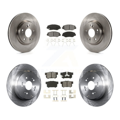 Disc Brake Rotor & Semi-Metallic Pad Front Rear Kit For 2012-2016 Honda CR-V FWD
