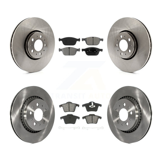 Disc Brake Rotors And Semi-Metallic Pads Front Rear Kit For Volvo XC90