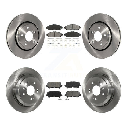 Disc Brake Rotors And Semi-Metallic Pad Front Rear Kit For Honda Pilot Ridgeline