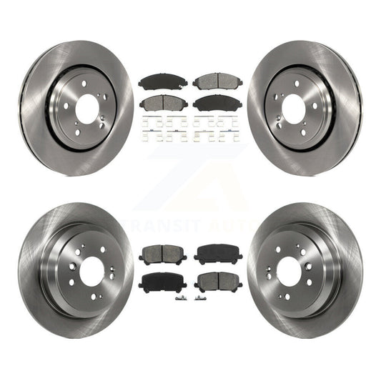Disc Brake Rotors And Semi-Metallic Pad Front Rear Kit For Honda Pilot Ridgeline
