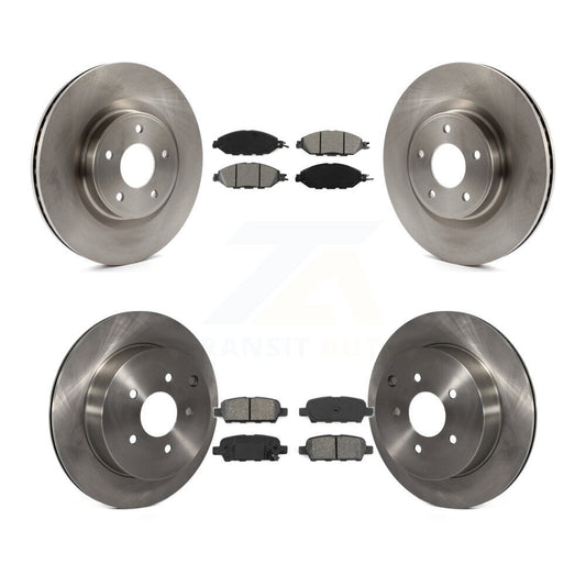 Brake Rotor & Semi-Metallic Pad Front Rear Kit For Nissan Murano Pathfinder QX60