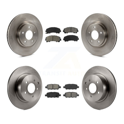 Disc Brake Rotors & Semi-Metallic Pad Front Rear Kit For 2016-2017 INFINITI QX50