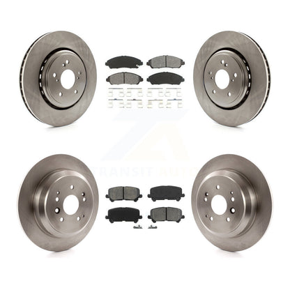 Disc Brake Rotors And Semi-Metallic Pads Front Rear Kit For 2014-2016 Acura MDX