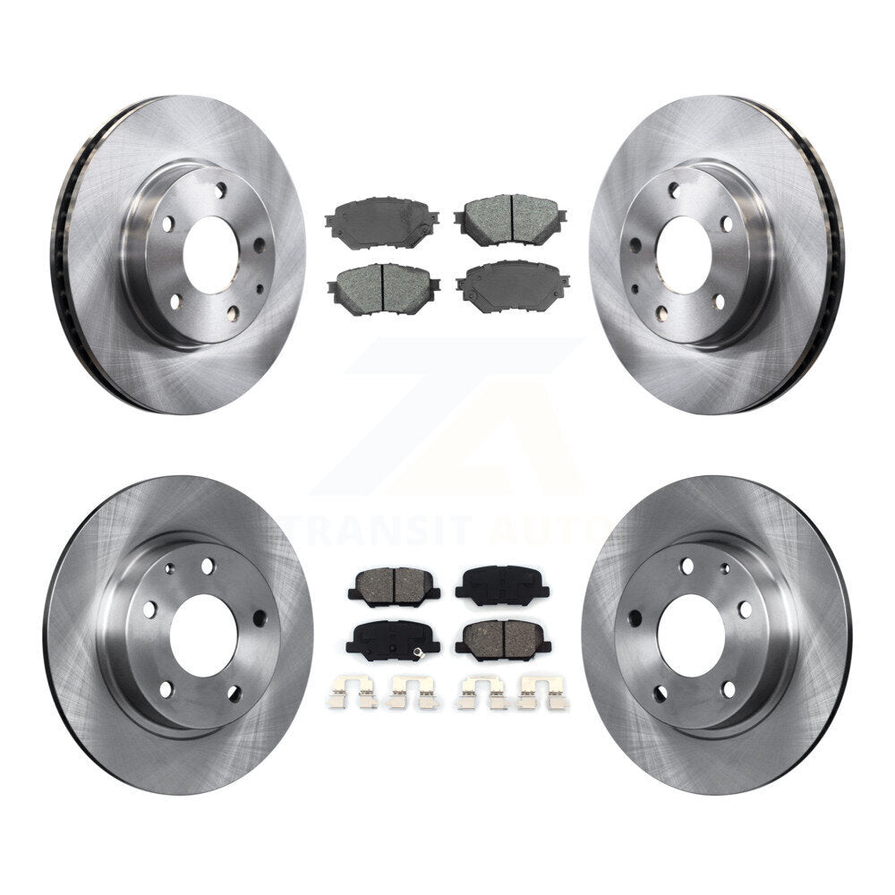 Disc Brake Rotors And Semi-Metallic Pads Front Rear Kit For Mazda 3 Sport