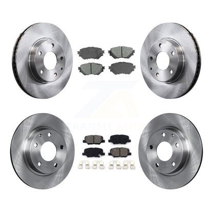 Disc Brake Rotors And Semi-Metallic Pads Front Rear Kit For Mazda 3 Sport