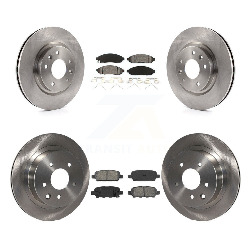 Disc Brake Rotors And Semi-Metallic Pads Front Rear Kit For Nissan LEAF
