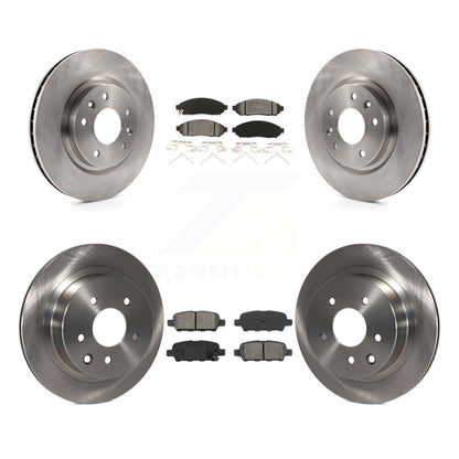 Disc Brake Rotors And Semi-Metallic Pads Front Rear Kit For Nissan LEAF