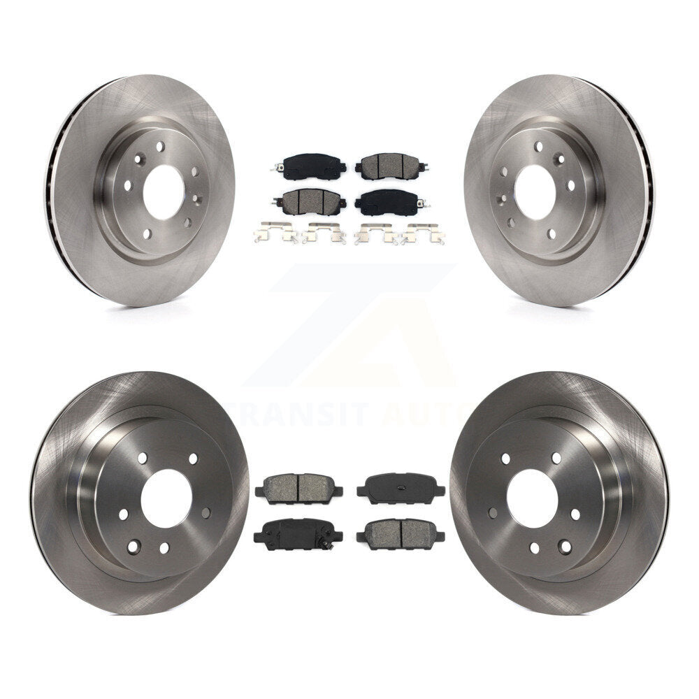 Disc Brake Rotors And Semi-Metallic Pads Front Rear Kit For Nissan LEAF