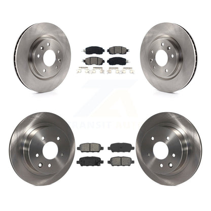 Disc Brake Rotors And Semi-Metallic Pads Front Rear Kit For Nissan LEAF