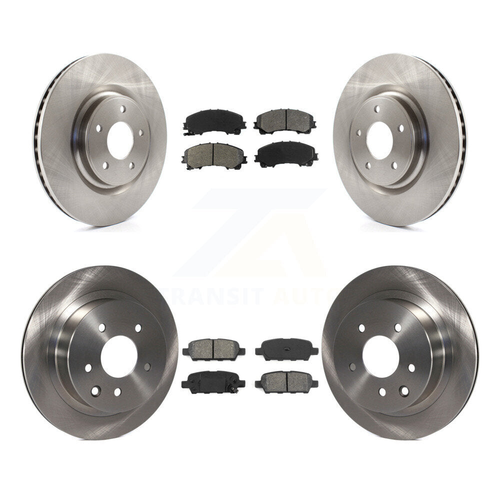 Disc Brake Rotors And Semi-Metallic Pads Front Rear Kit For Nissan Rogue