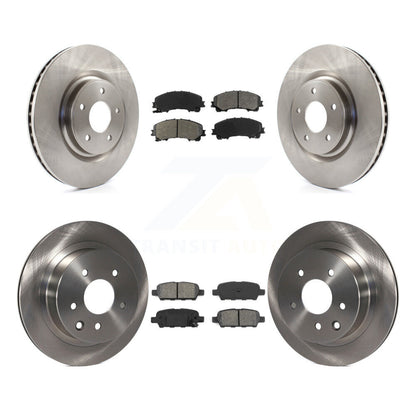 Disc Brake Rotors And Semi-Metallic Pads Front Rear Kit For Nissan Rogue