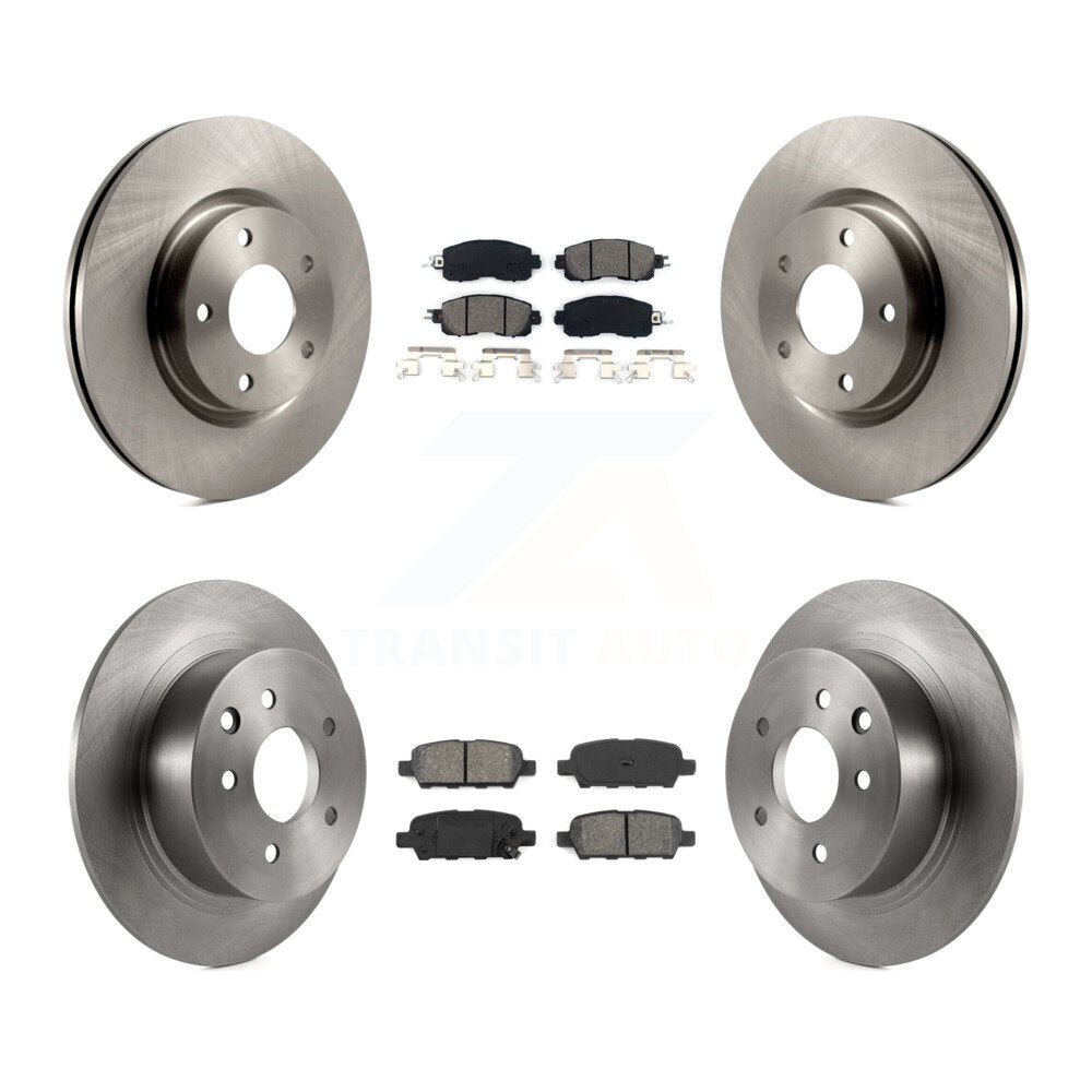 Disc Brake Rotors And Semi-Metallic Pads Front Rear Kit For Nissan Altima