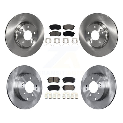 Brake Rotor Semi-Metallic Pad Front Rear Kit For 15-16 Hyundai Sonata GAS engine