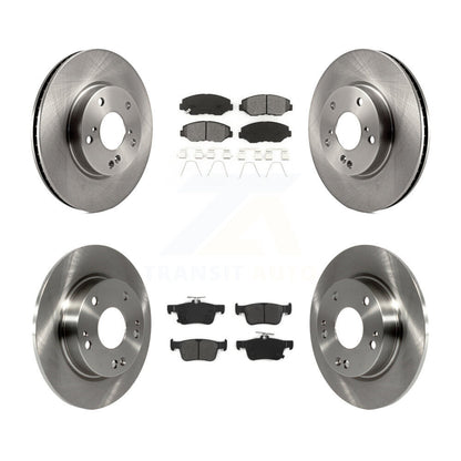 Disc Brake Rotors And Semi-Metallic Pads Front Rear Kit For Honda Civic