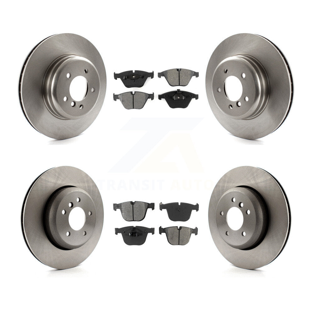 Brake Rotor & Semi-Metallic Pad Front Rear Kit For BMW 650i 645Ci 550i 545i 535i