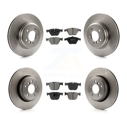 Brake Rotor & Semi-Metallic Pad Front Rear Kit For BMW 650i 645Ci 550i 545i 535i