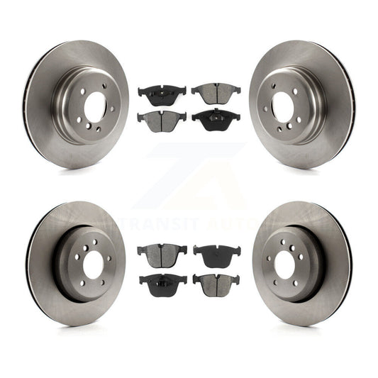 Brake Rotor & Semi-Metallic Pad Front Rear Kit For BMW 650i 645Ci 550i 545i 535i