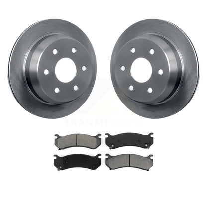 Brake Rotors Semi-Metallic Pad Rear Kit For Chevrolet Silverado 2500 HD Suburban