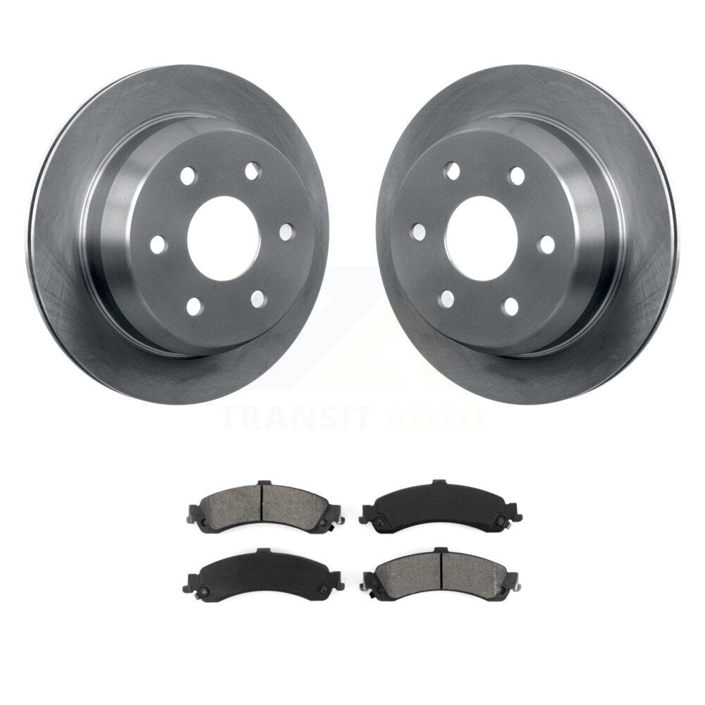 Disc Brake Rotor Semi-Metallic Pad Rear Kit For 2002 Chevrolet Suburban 1500 4WD