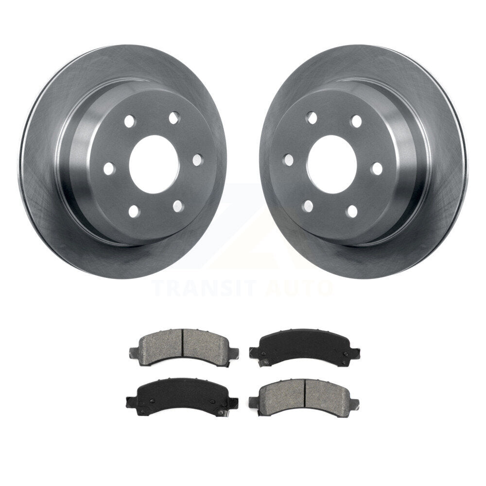 Brake Rotor And Semi-Metallic Pad Rear Kit For Chevrolet Avalanche 1500 Suburban