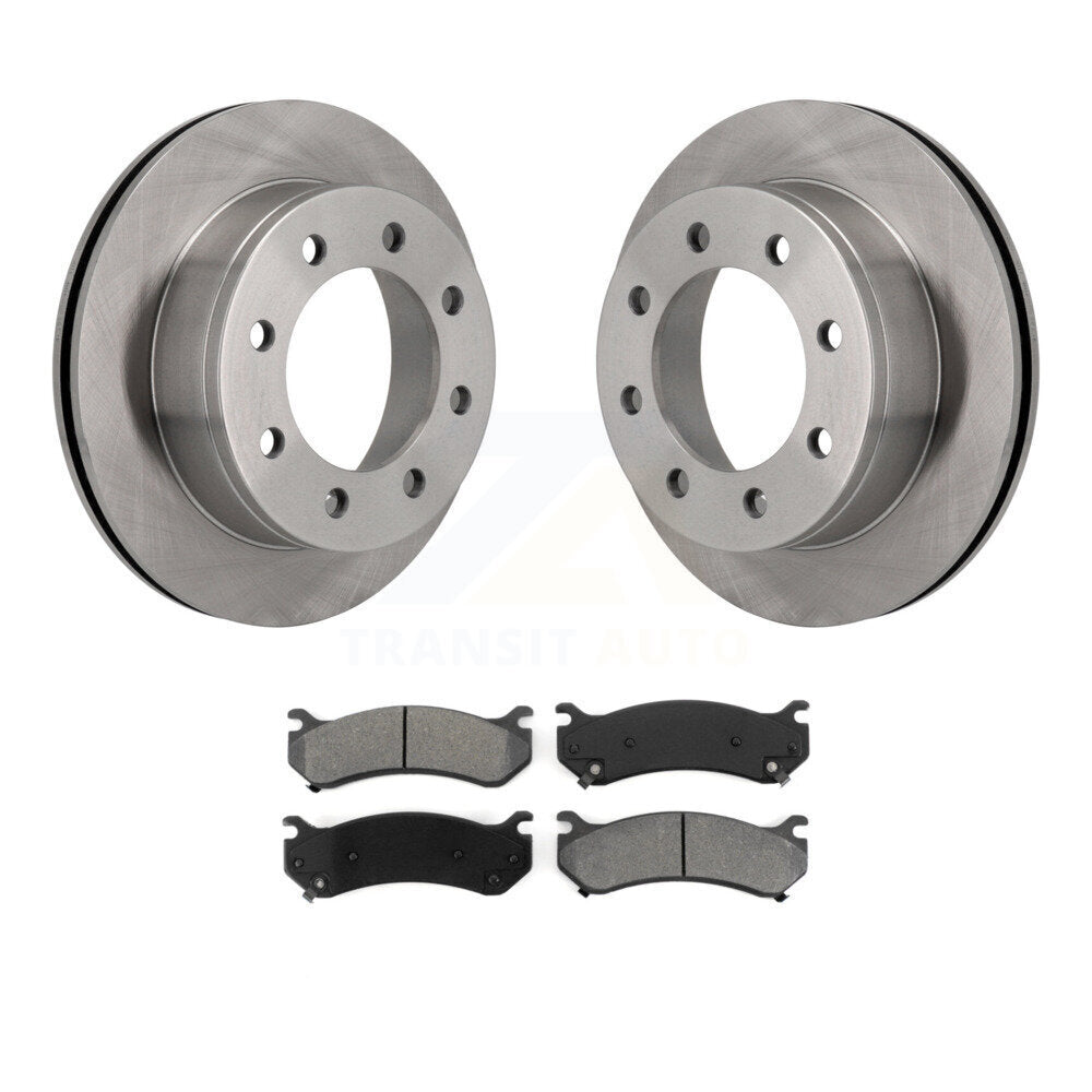 Brake Rotors Semi-Metallic Pad Rear Kit For Chevrolet GMC Sierra 2500 HD 3500 XL