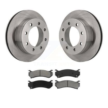 Brake Rotors Semi-Metallic Pad Rear Kit For Chevrolet GMC Sierra 2500 HD 3500 XL