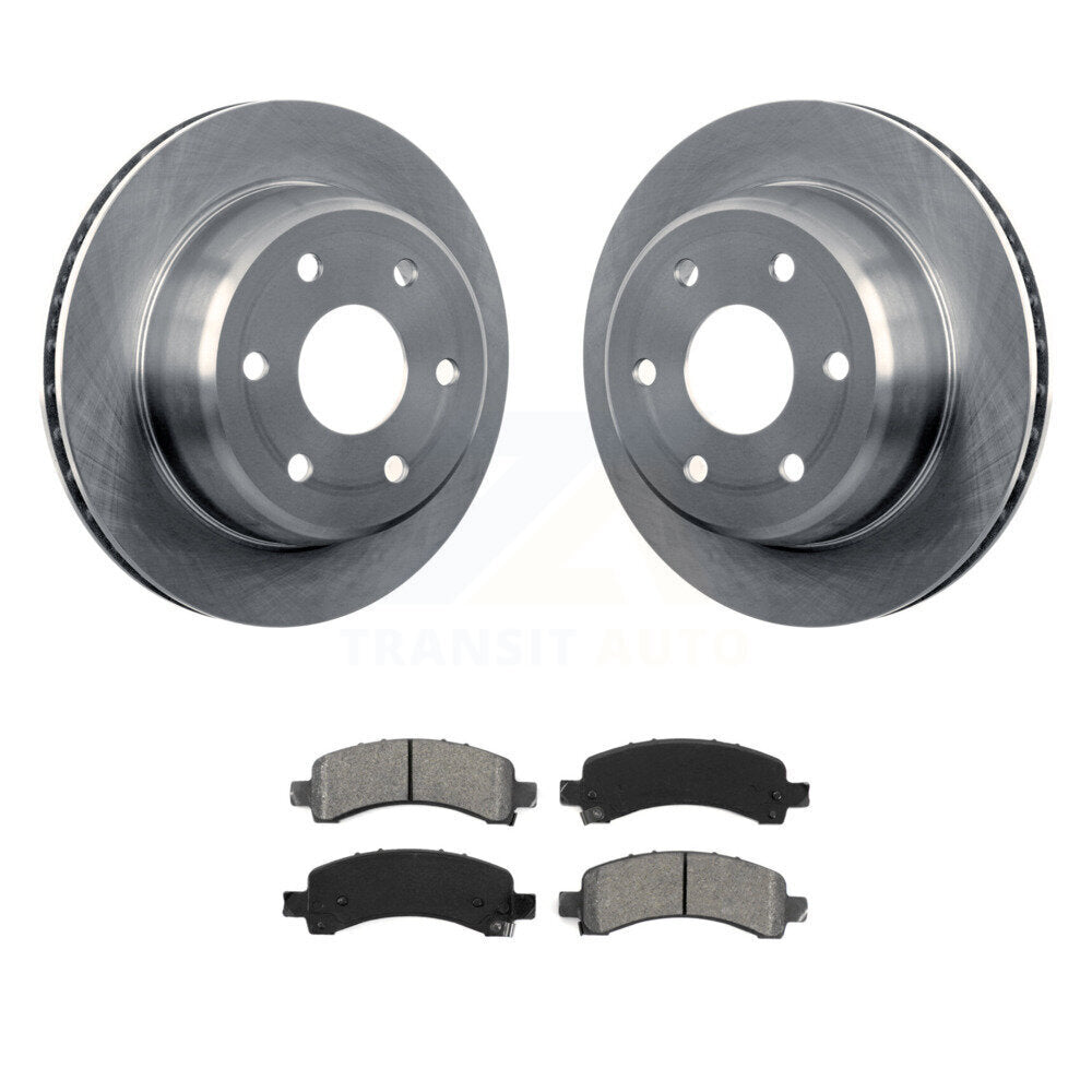 Brake Rotors Semi-Metallic Pad Rear Kit For Chevrolet GMC Avalanche 1500 Express