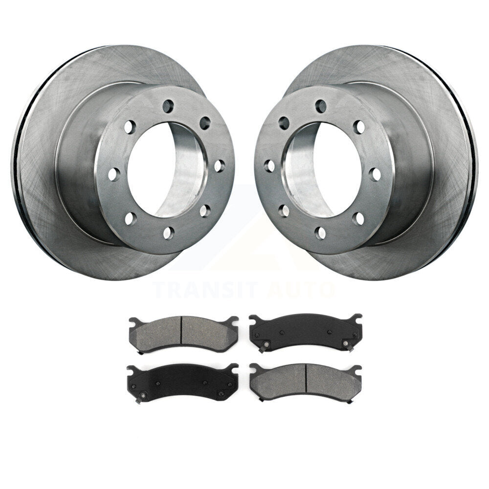 Disc Brake Rotors And Semi-Metallic Pads Rear Kit For GMC Sierra 3500 Classic