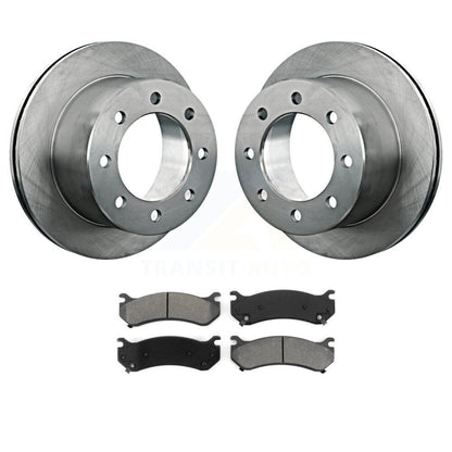 Disc Brake Rotors And Semi-Metallic Pads Rear Kit For GMC Sierra 3500 Classic