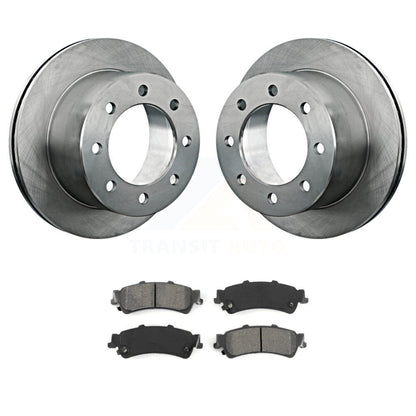 Brake Rotor & Semi-Metallic Pad Rear Kit For GMC Sierra 3500 Chevrolet Silverado
