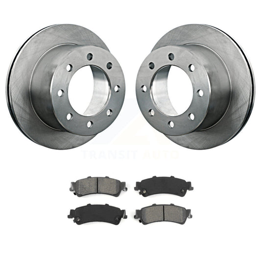 Brake Rotor & Semi-Metallic Pad Rear Kit For GMC Sierra 3500 Chevrolet Silverado