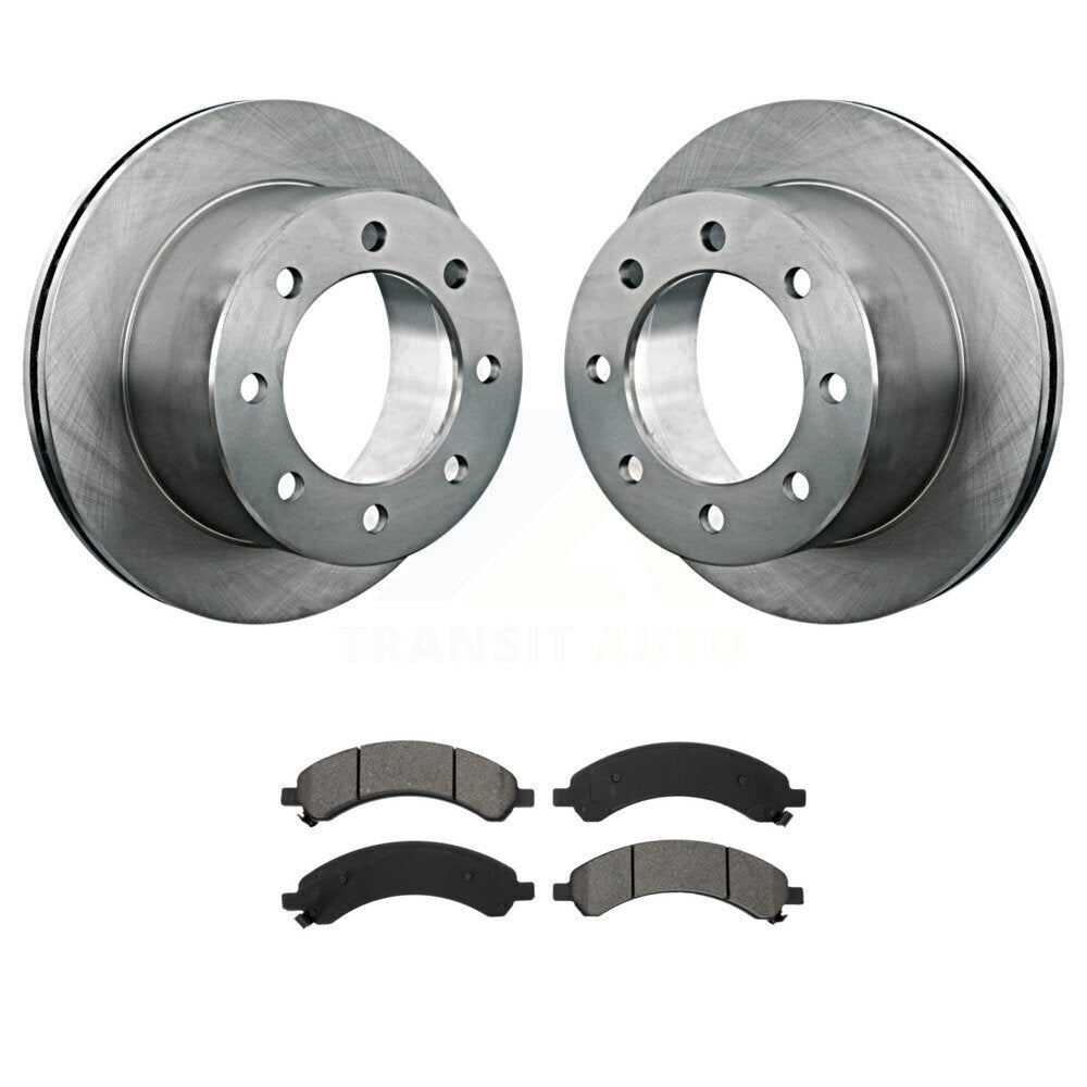 Brake Rotor And Semi-Metallic Pad Rear Kit For Chevrolet Express 3500 GMC Savana
