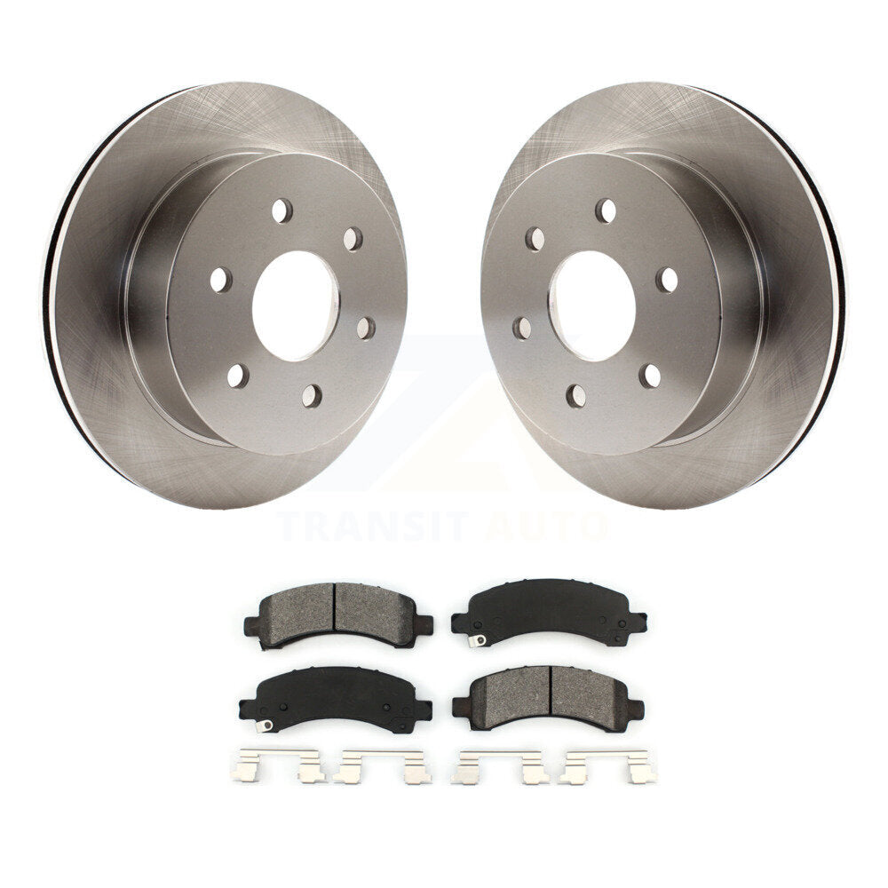 Brake Rotor And Semi-Metallic Pad Rear Kit For GMC Savana 2500 Chevrolet Express