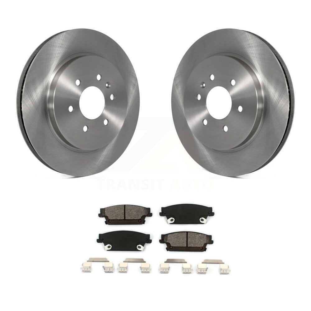 Disc Brake Rotors And Semi-Metallic Pads Rear Kit For Cadillac SRX