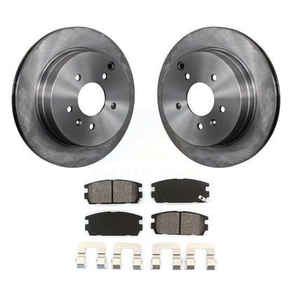 Brake Rotor Semi-Metallic Pad Rear Kit For Chevrolet Equinox Pontiac Torrent Vue