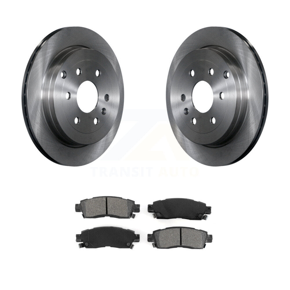Brake Rotors & Semi-Metallic Pad Rear Kit For GMC Acadia Buick Enclave Chevrolet