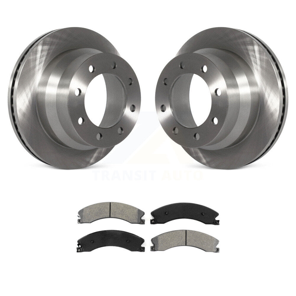 Brake Rotor And Semi-Metallic Pad Rear Kit For GMC Savana 3500 Chevrolet Express