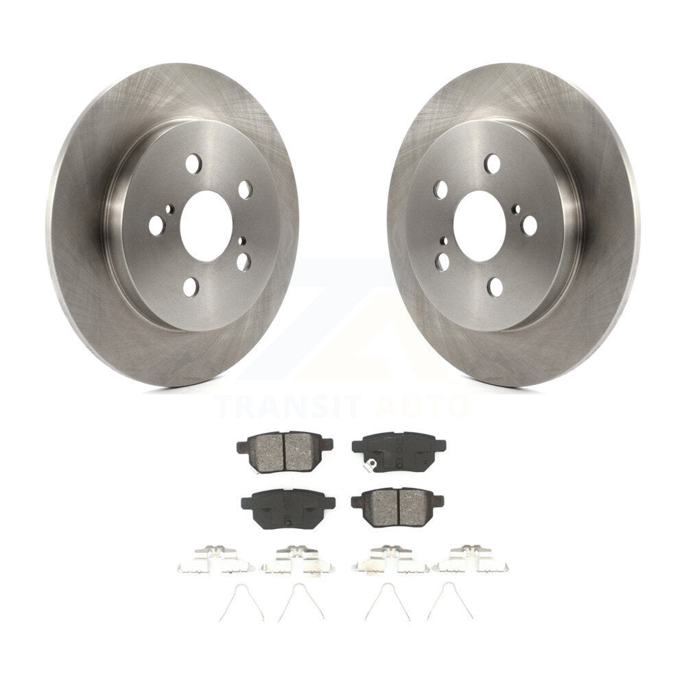 Brake Rotor And Semi-Metallic Pad Rear Kit For Toyota Corolla Matrix Prius Prime