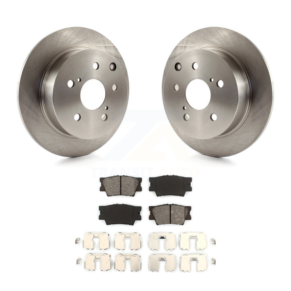 Disc Brake Rotors And Semi-Metallic Pads Rear Kit For Toyota Matrix Pontiac Vibe