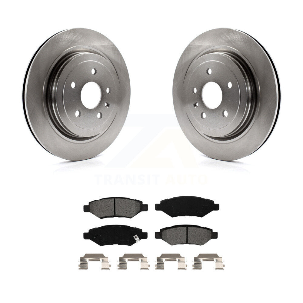 Disc Brake Rotors And Semi-Metallic Pads Rear Kit For Cadillac CTS