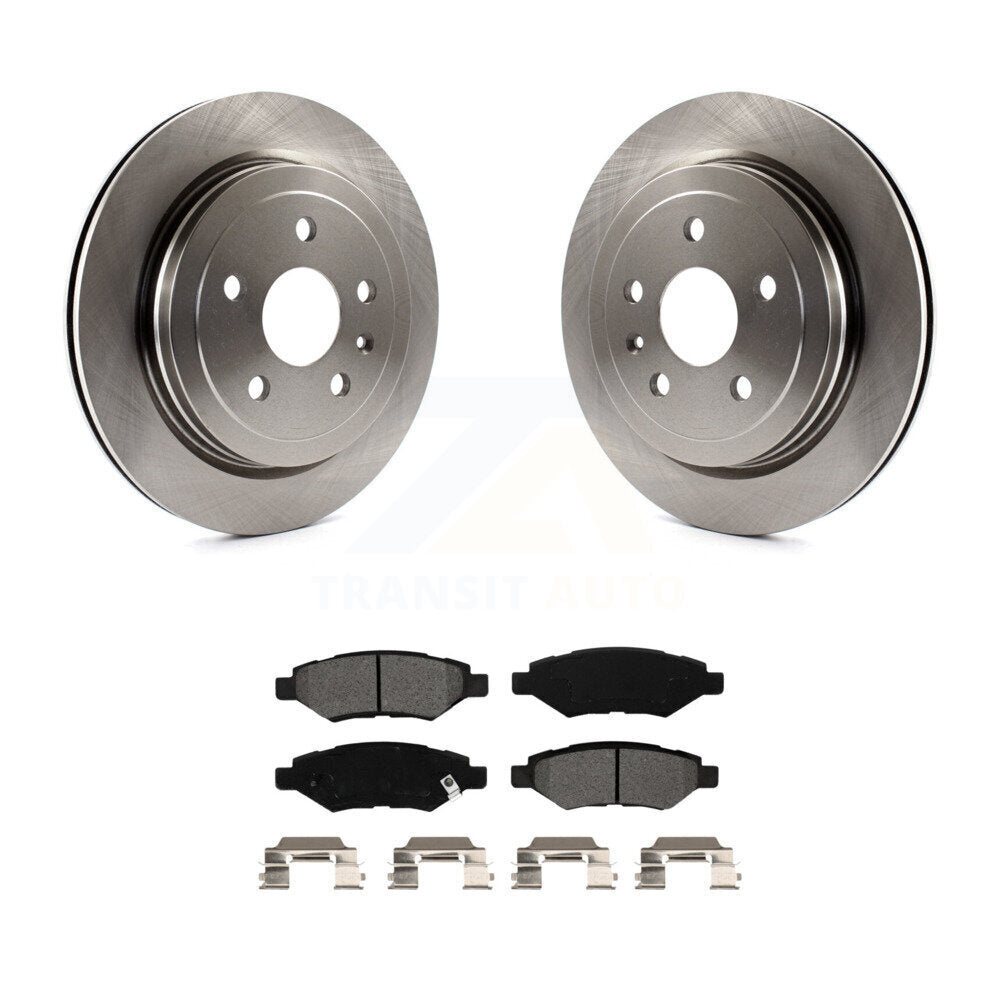 Disc Brake Rotors & Semi-Metallic Pad Rear Kit For Chevrolet Camaro Cadillac CTS