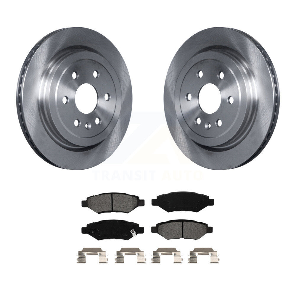 Disc Brake Rotors And Semi-Metallic Pads Rear Kit For Cadillac SRX Saab 9-4X