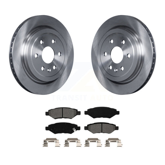 Disc Brake Rotors And Semi-Metallic Pads Rear Kit For Cadillac SRX Saab 9-4X