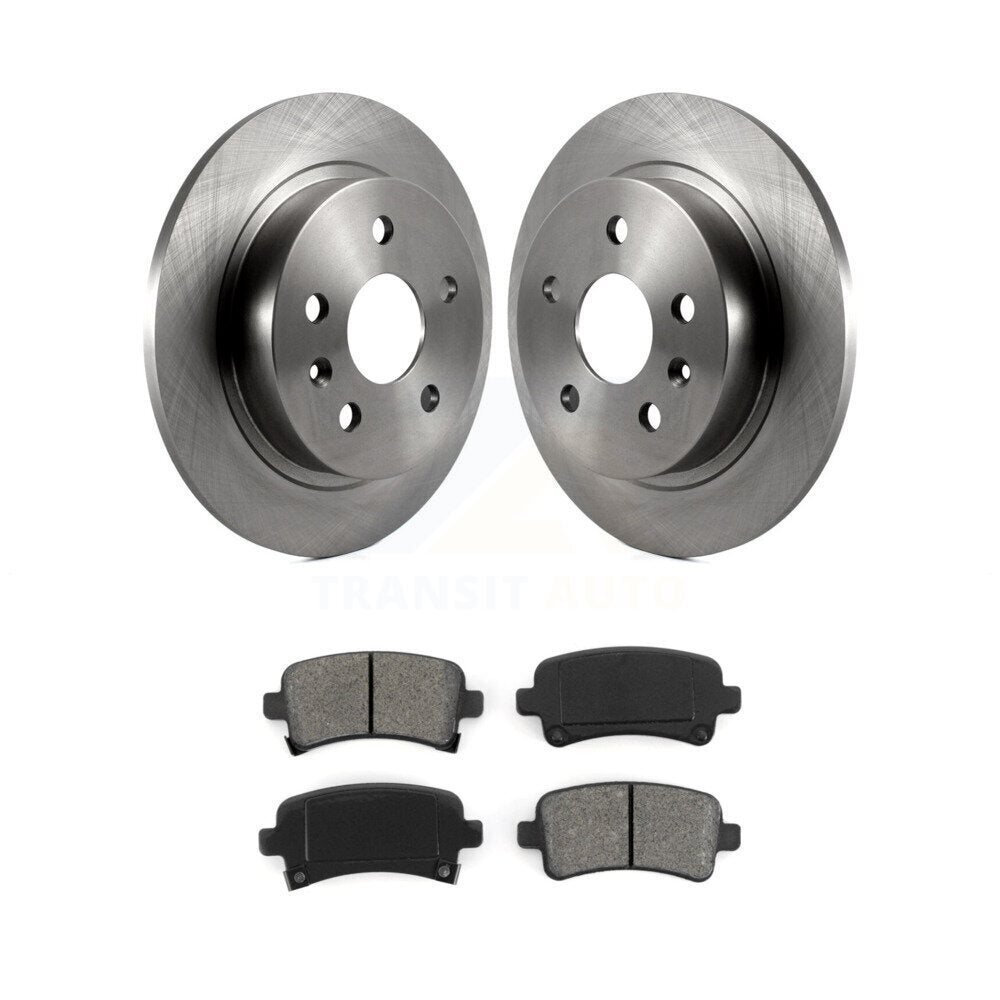 Brake Rotor Semi-Metallic Pad Rear Kit For Chevrolet Malibu Buick Regal LaCrosse