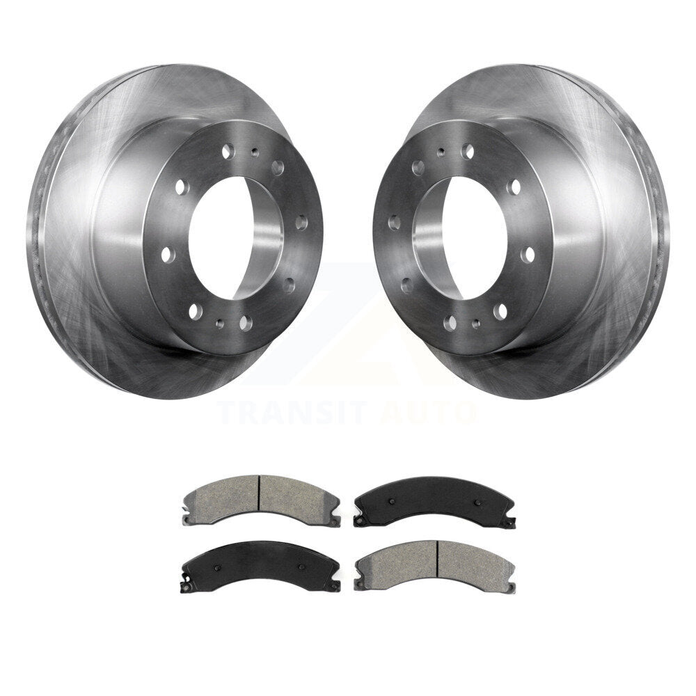 Brake Rotor And Semi-Metallic Pad Rear Kit For GMC Chevrolet Sierra 2500 HD 3500